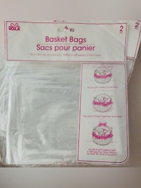 💜 Basket Bags - Clear Plastic Gift Wrap